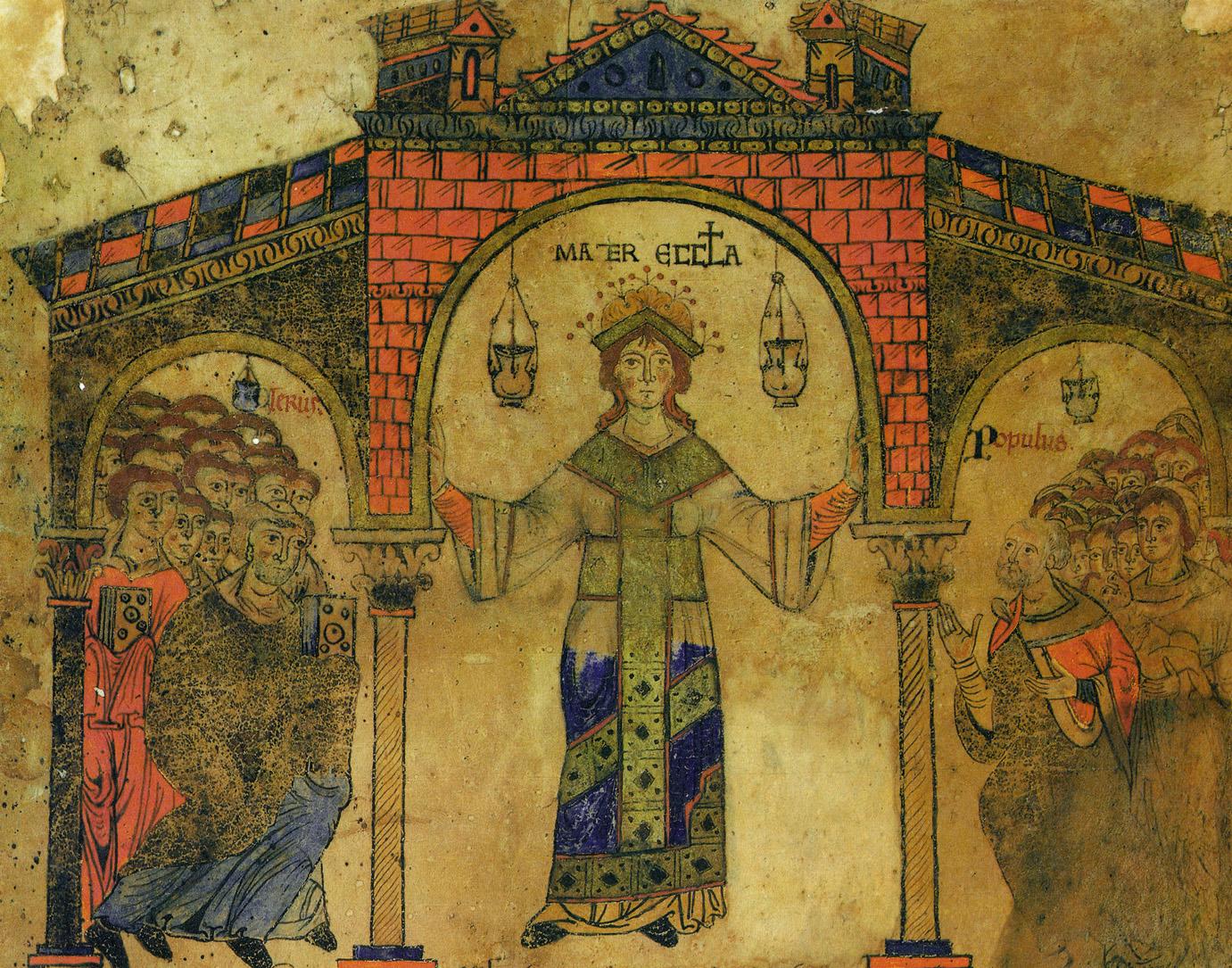 Exultet de l’abbaye du Mont-Cassin, confectionné entre 1085 et 1087, ASV, Barberini lat. 592, fol. 1r